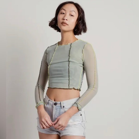 UNIF top | thermal contrast stitching | mesh top - Picture 4 of 4